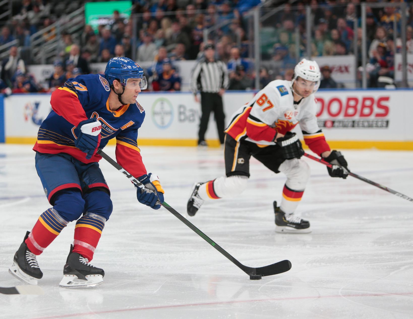 Blues take on Calgary Flames at the Enterprise Center